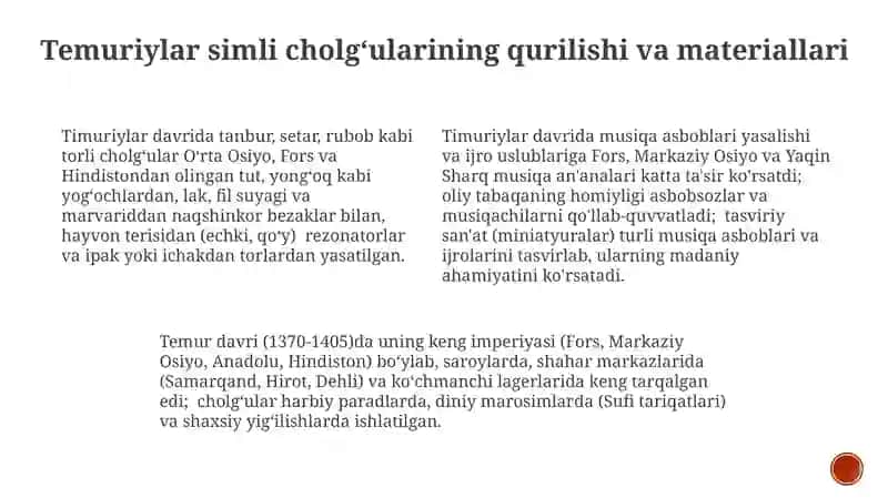 Amir Temurning musiqaga homiyligi 4