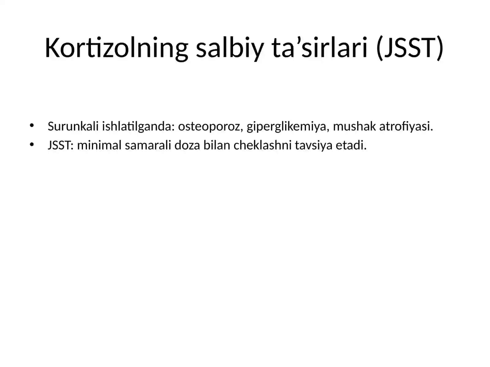 Adrenal bezlar buzulishi, glikokortikoidlar va mineralokortikoidlarning biologik ta’siri 4