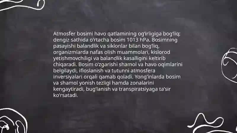 Havo muhitining fizik va kimyoviy omillari. Yongʻinlar 4