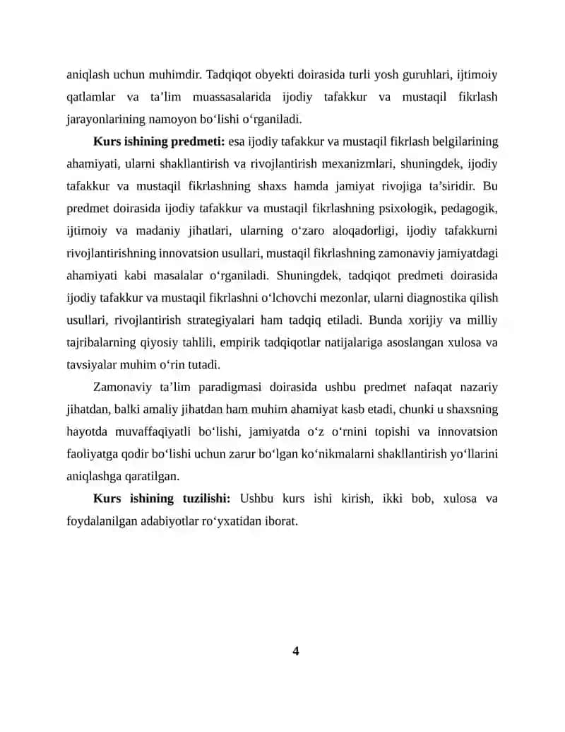 Ijodiy tafakkur va mustaqil fikrlash belgilari ahamiyati 4
