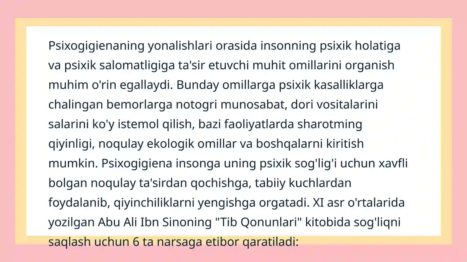 Psixosotsial salomatlik, asosiy ko’rsatkichlar va baholash mezonlari 4