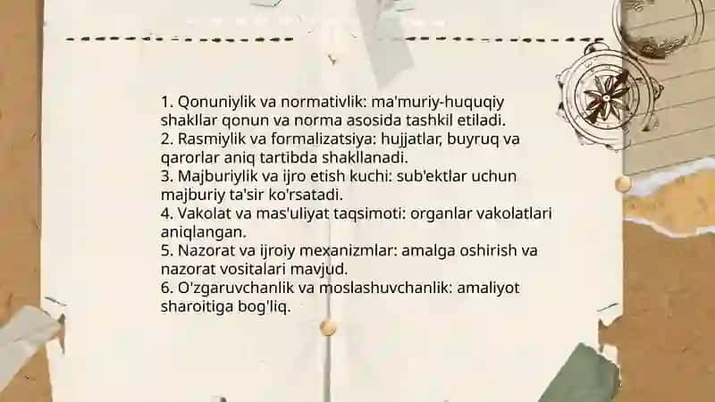 Ma'muriy-huquqiy shakllar tushunchasi va tasniflanishi 4