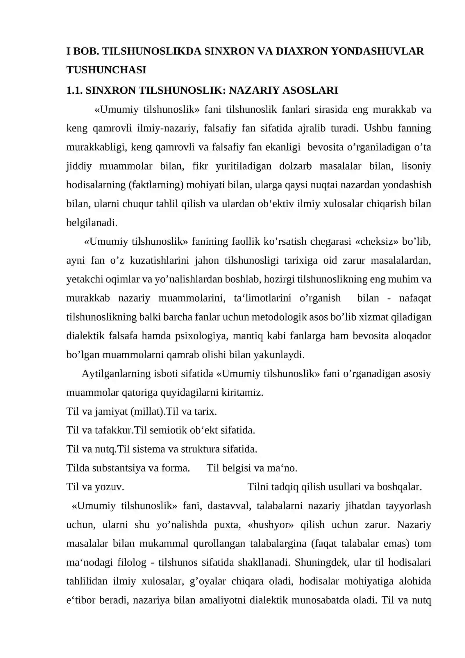 Sinxron va diaxron tilshunoslikning nazariy asoslari 4
