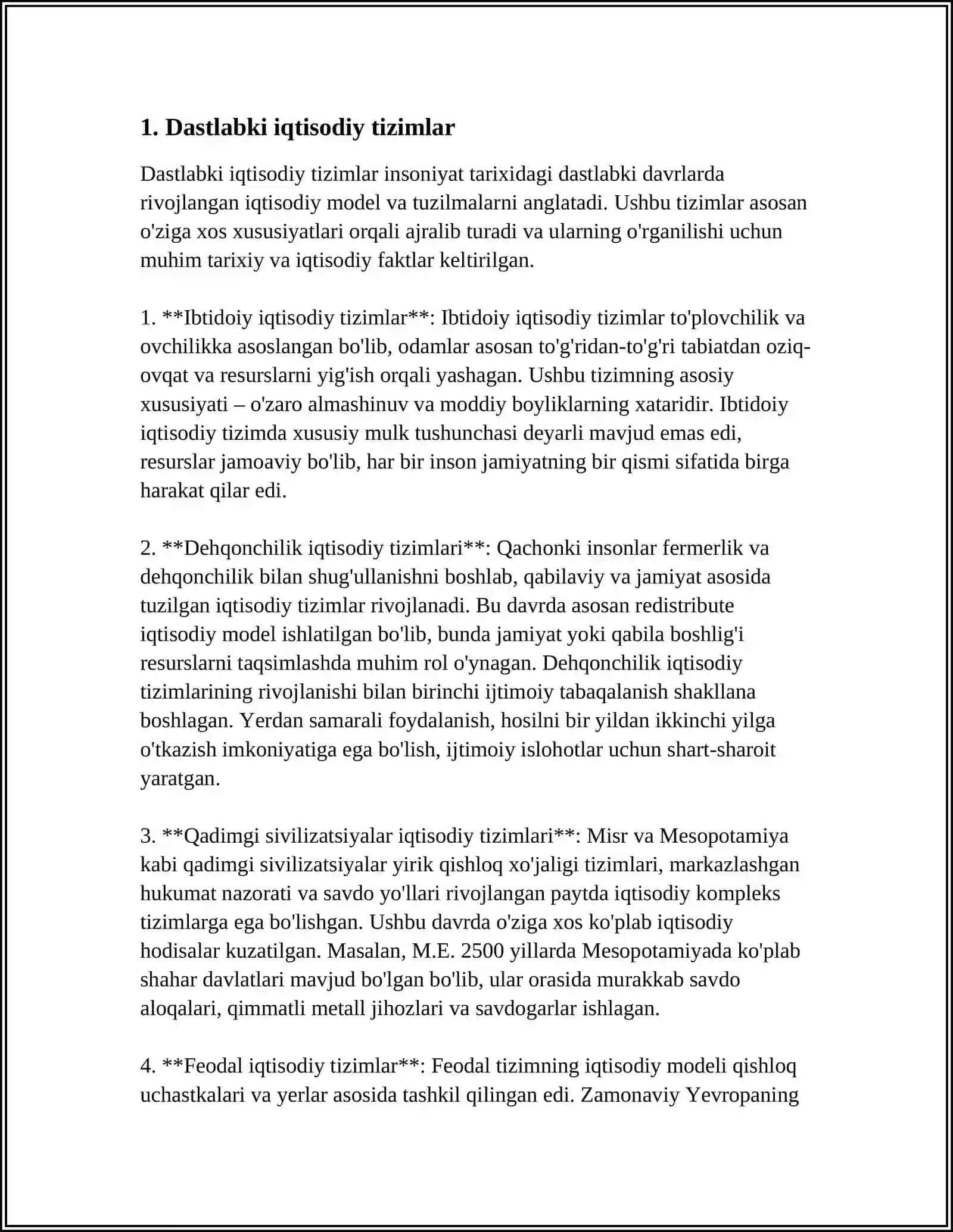 JAHON IQTISODIYOTINING RIVOJLANISH BOSQICHLARI 4
