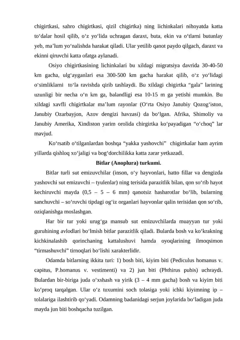 To‘g‘ri qanotlilar (Phosmoptera) turkumi 4