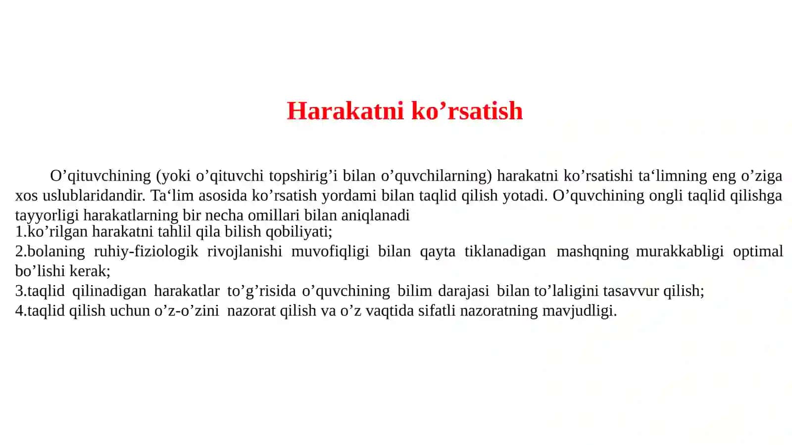 Idrok etishning ko’rgazmali uslublari 4