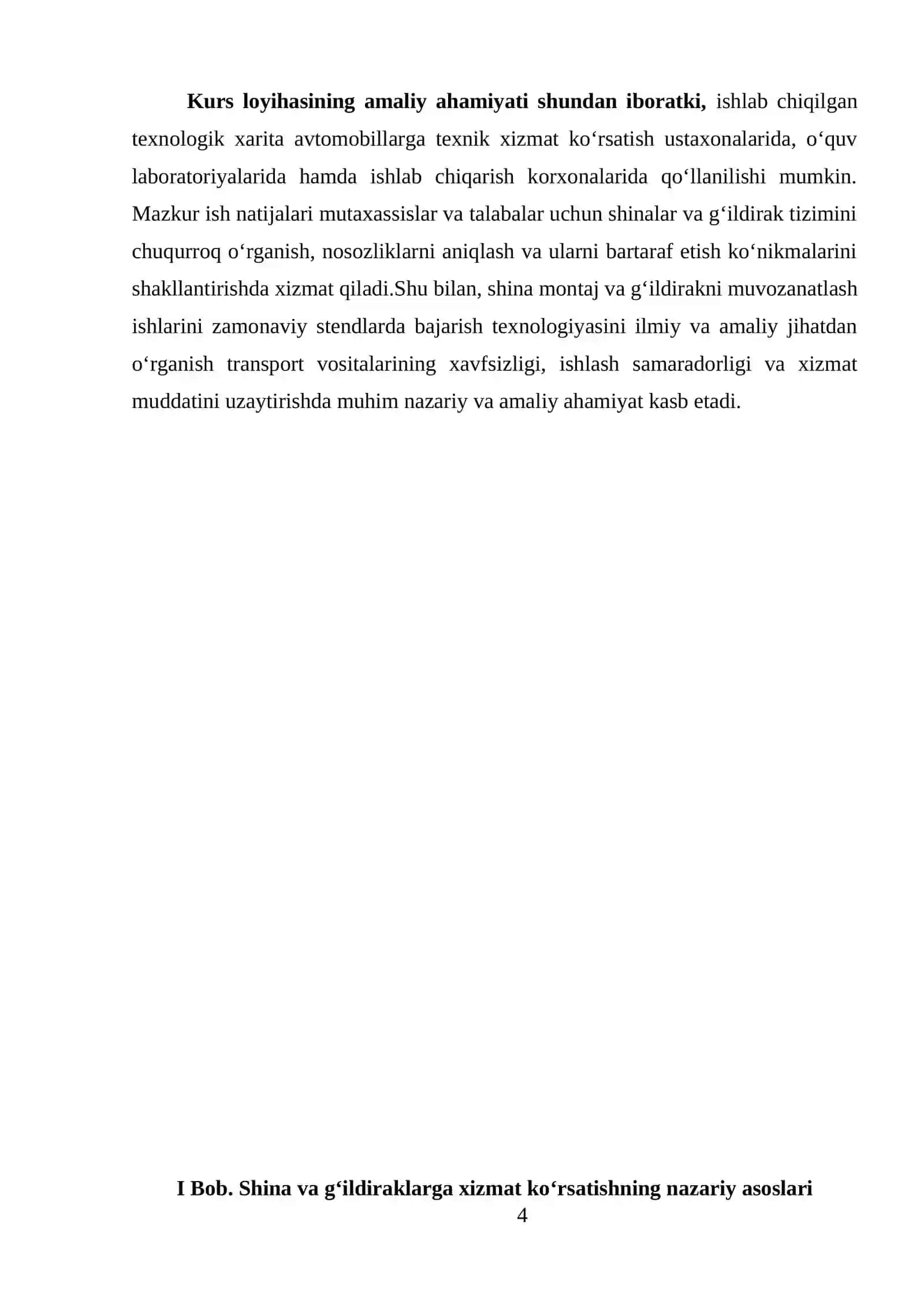 Shina montaj va g'ildirakni muvozanatlash (balansirovka ) ishlarini zamonaviy stendlarda bajarish texnologik xaritasi 4