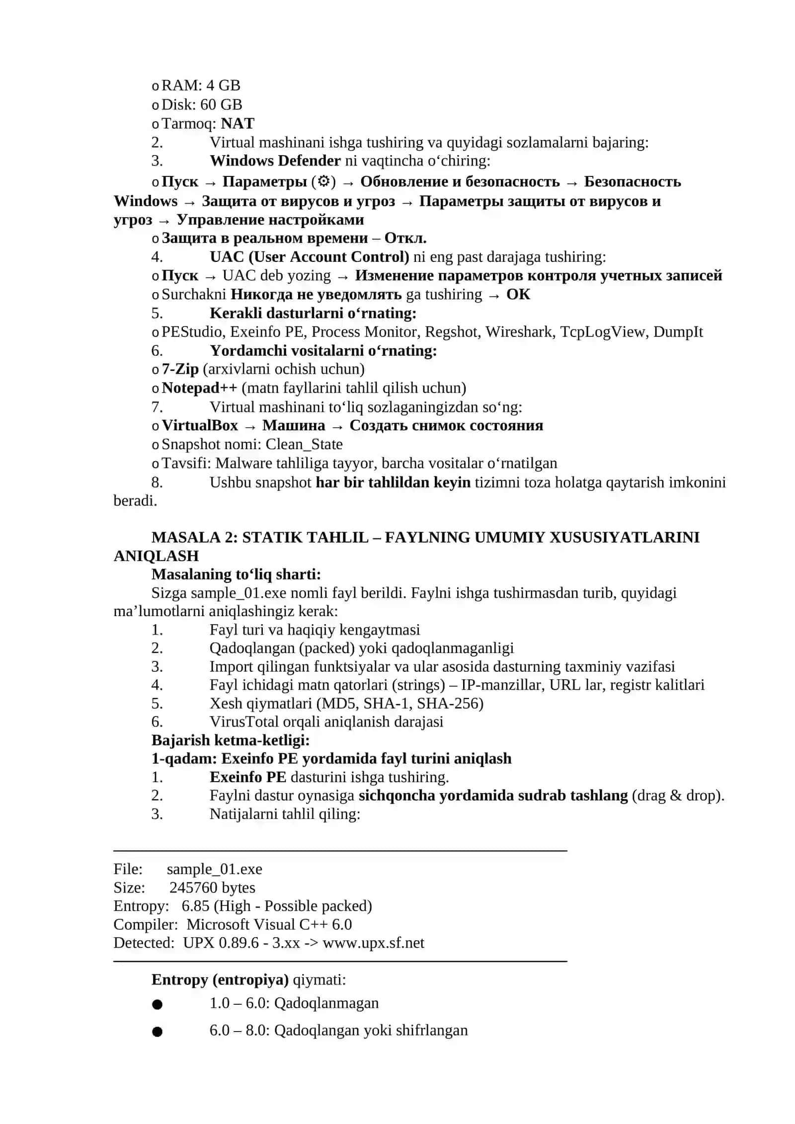 MALWARE TAHLILI AMALIYOTI (BASIC VA ADVANCED) 4