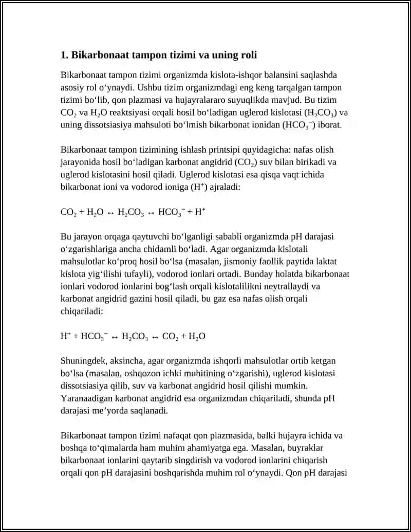 ORGANIZMDA KISLOTA-ISHQOR BALANSINI BOSHQARUVCHI MEXANIZMLAR 4