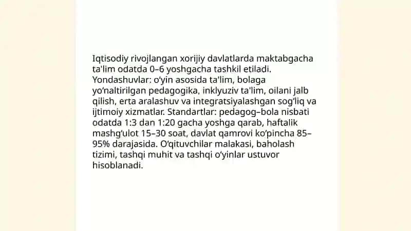 Iqtisodiy rivojlangan xorijiy davlatlarda taʼlim tizimi 4