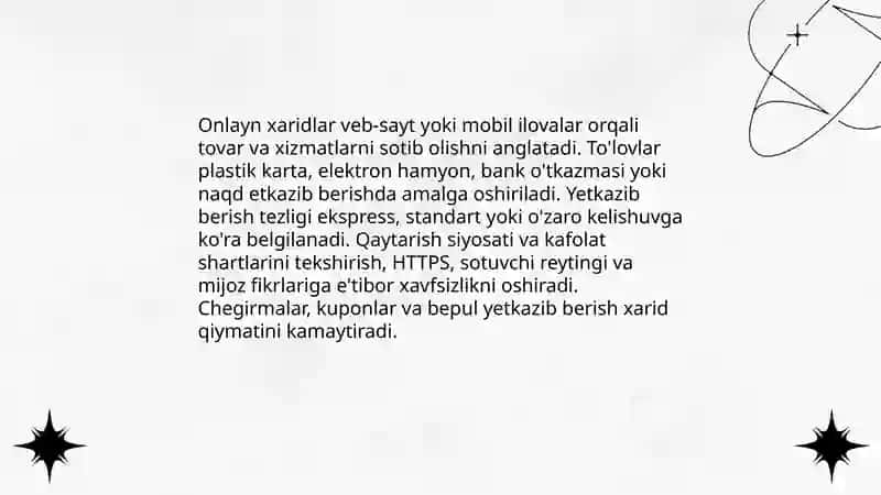 Xudayberganov G‘olibjon Do'kon turlari 4