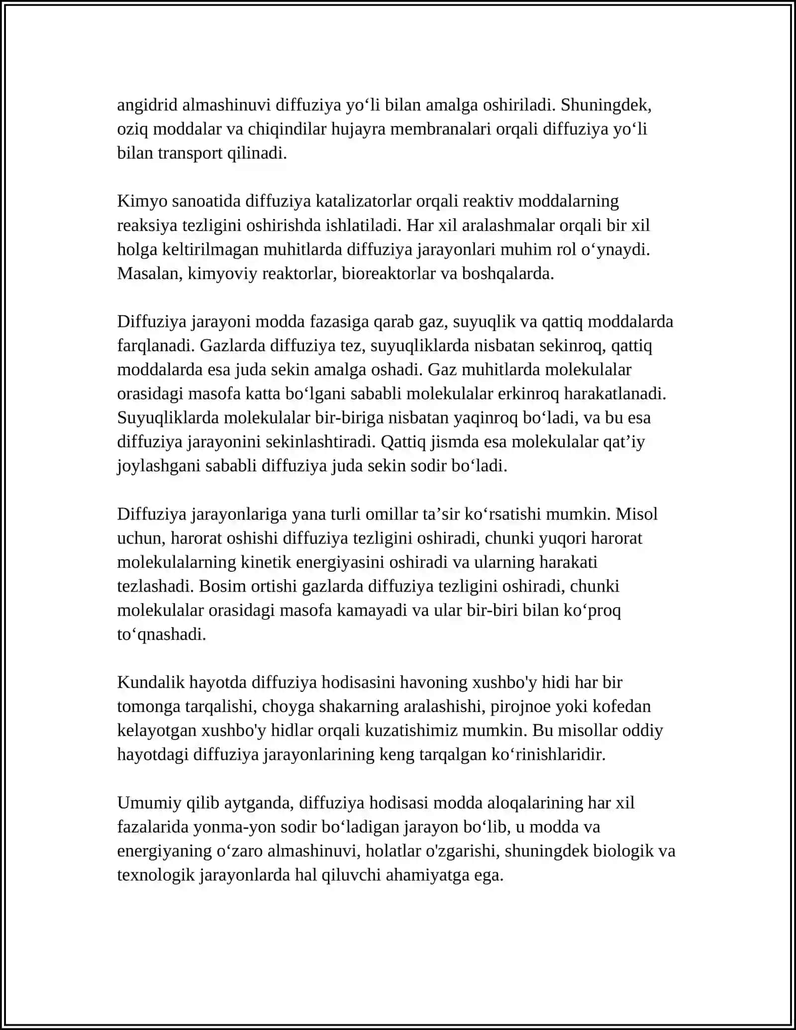 QATTIQ JISMLARDA DIFFUZIYA HODISALARI 4