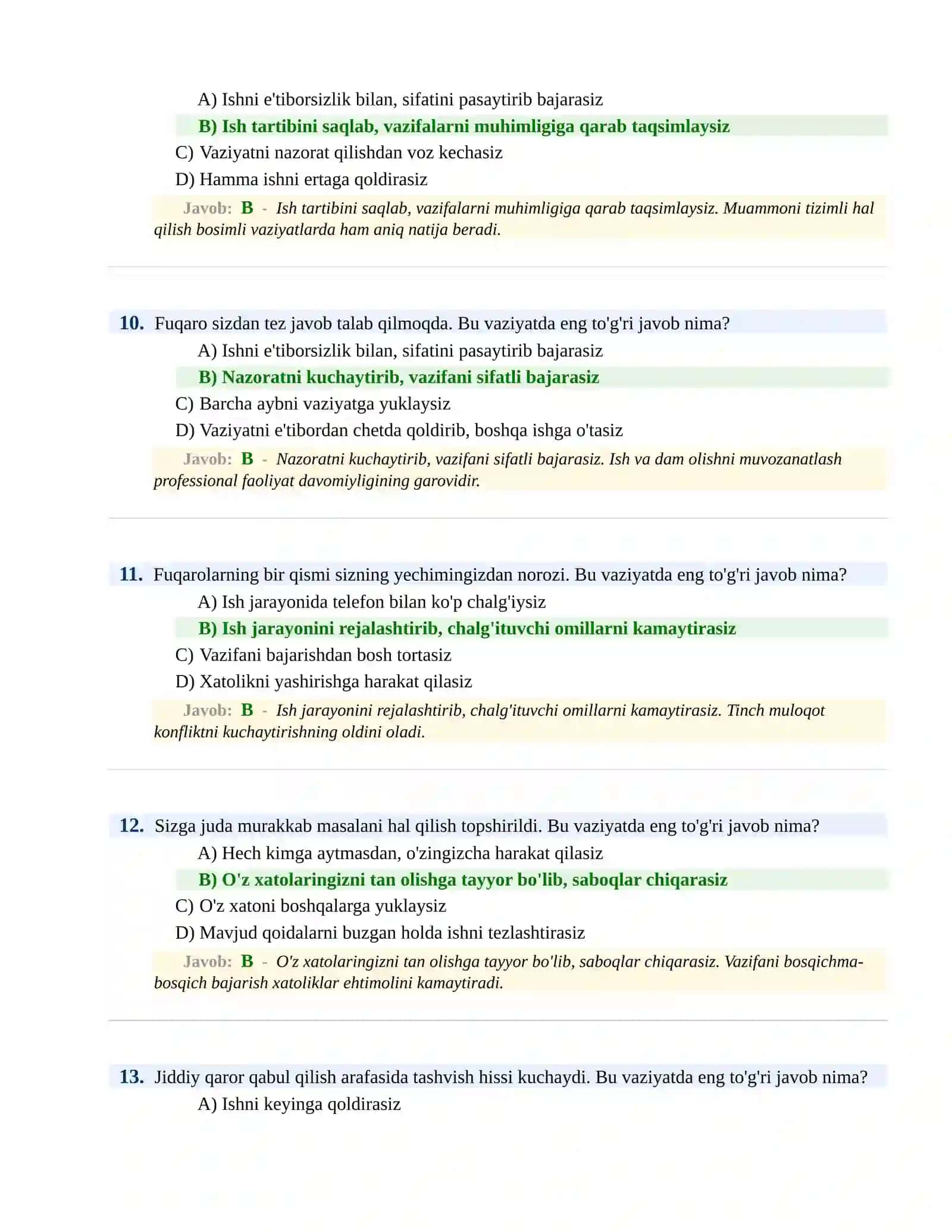 PSIXOLOGIK SINOV Testlari 4