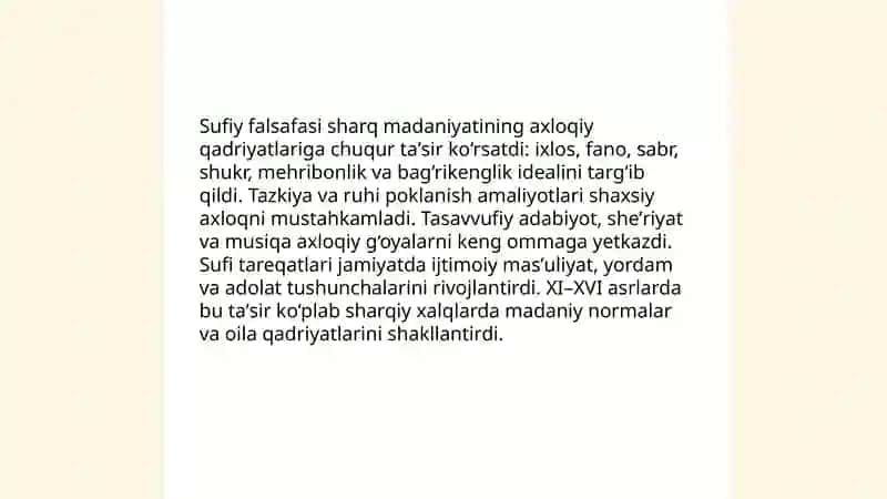 Tasavvuf taʼlimotining sharqiy adabiyot va sheʼriyatga taʼsiri 4