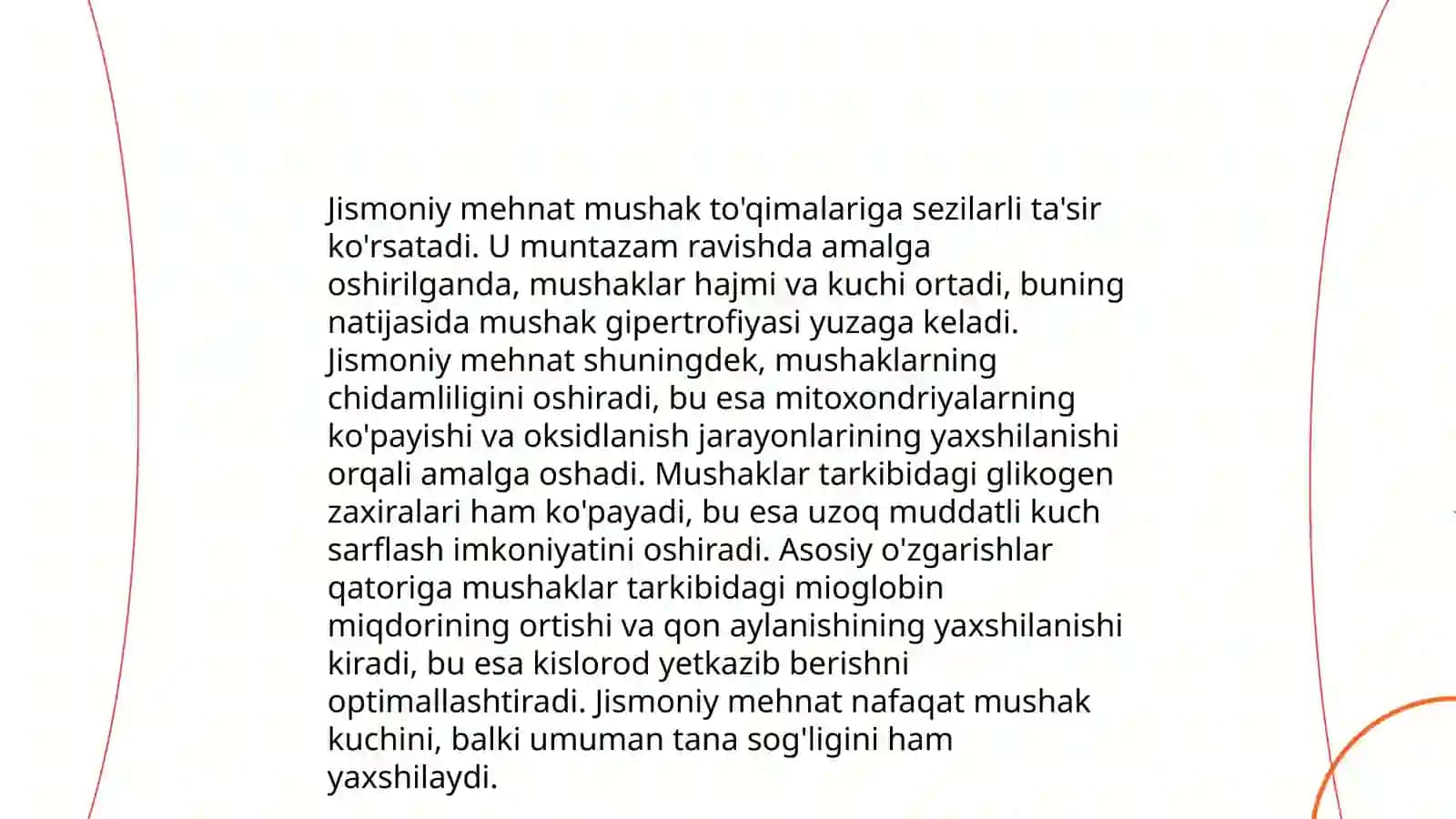 Tana mushaklari rivojiga sport va mehnatning tasiri 4