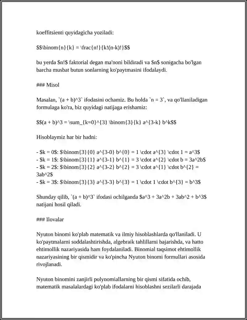 NYUTON BINOMI. PASKAL UCHBURCHAGI 4