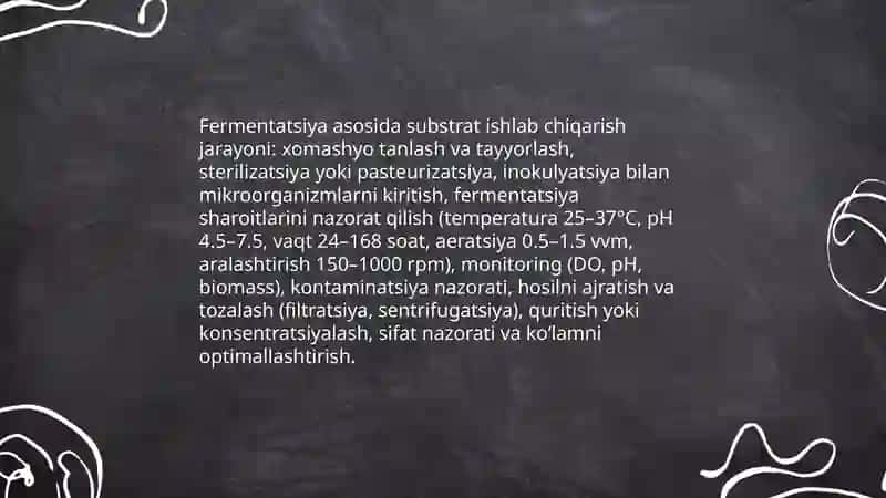 Mikroorganizmlardan biotexnologik yo‘l bilan olinadigan substratlar 4