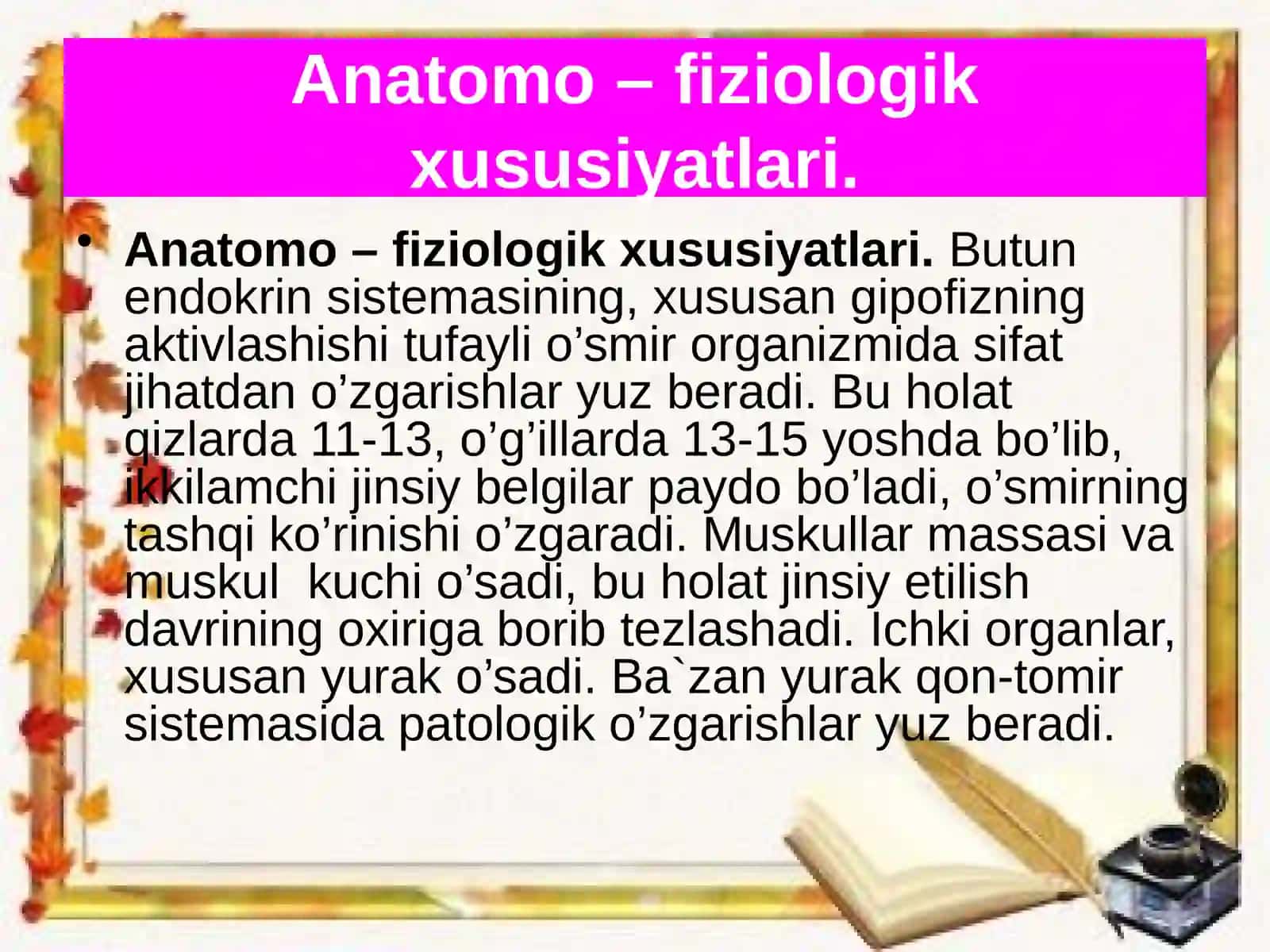 O`smirlik davri inqirozi va uning psixofiziologik vazifalari 4