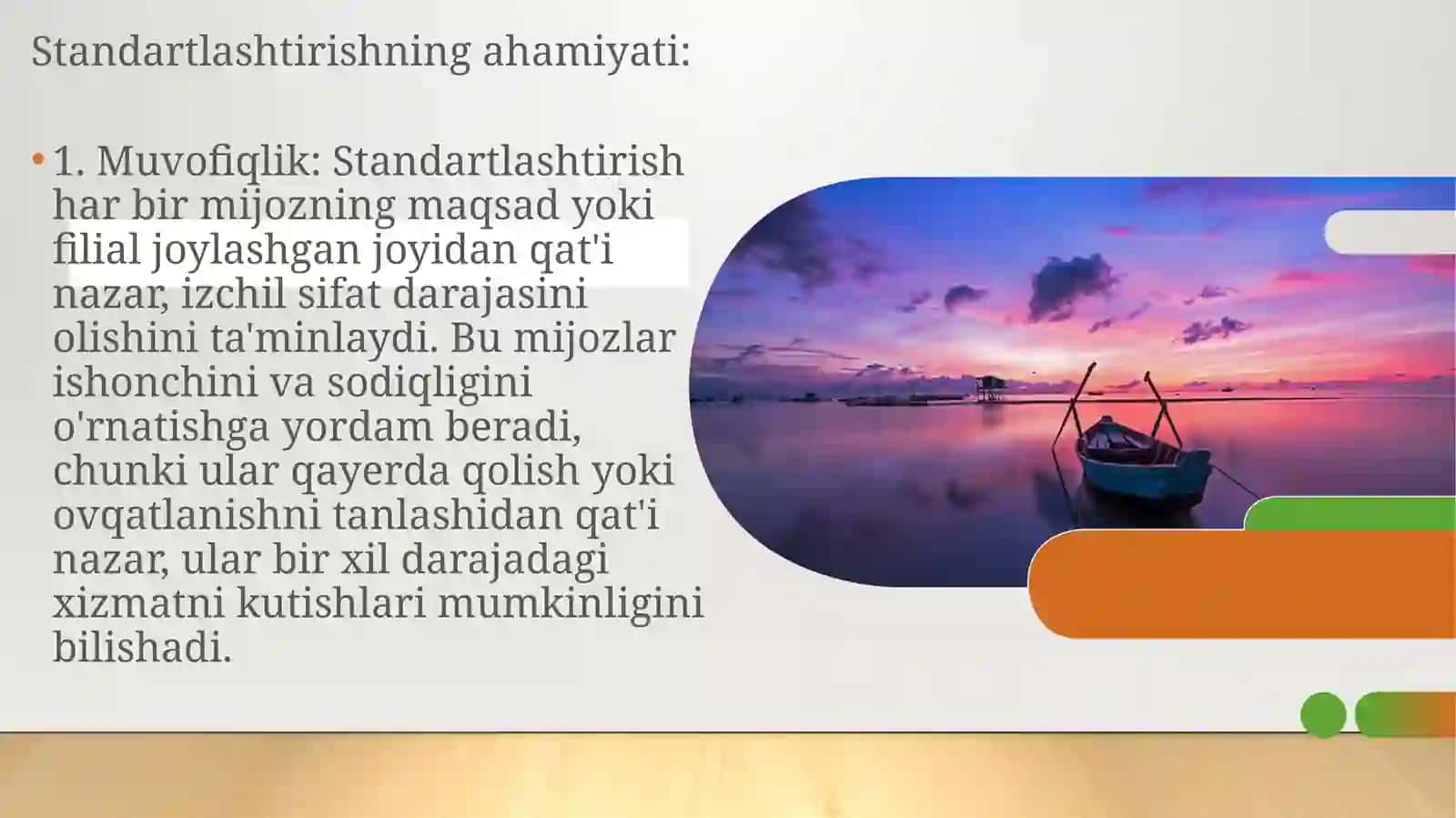 Turizm va mehmonxona korxonalarida maxsulot va xizmatlarni standartlashtirish 4