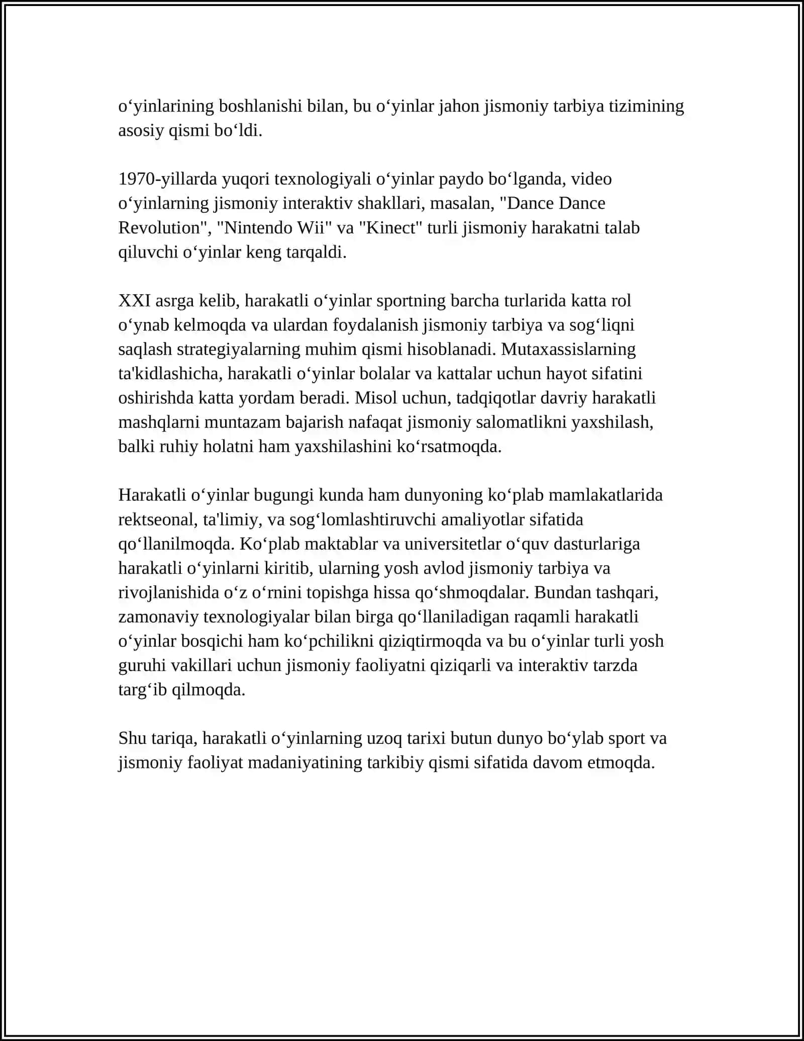 HARAKATLI ÒYINLARNI TASHKIL QILISH 4