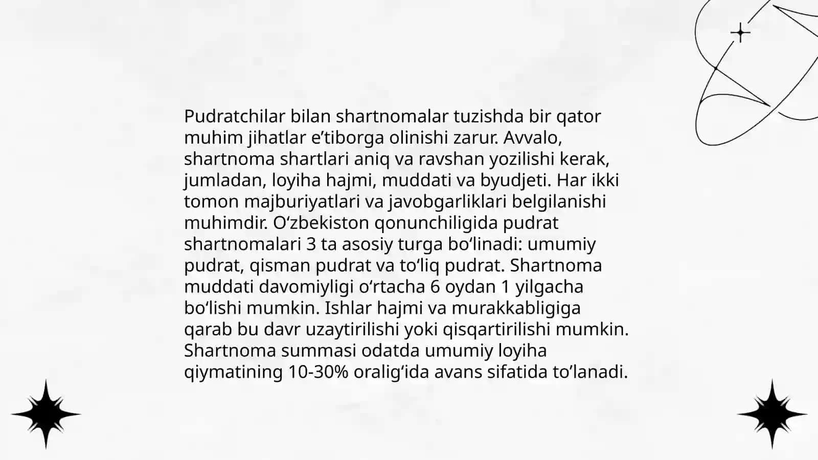 Mol yetkazib beruvchi va pudratchilar bilan hisob kitoblar hisobi 4
