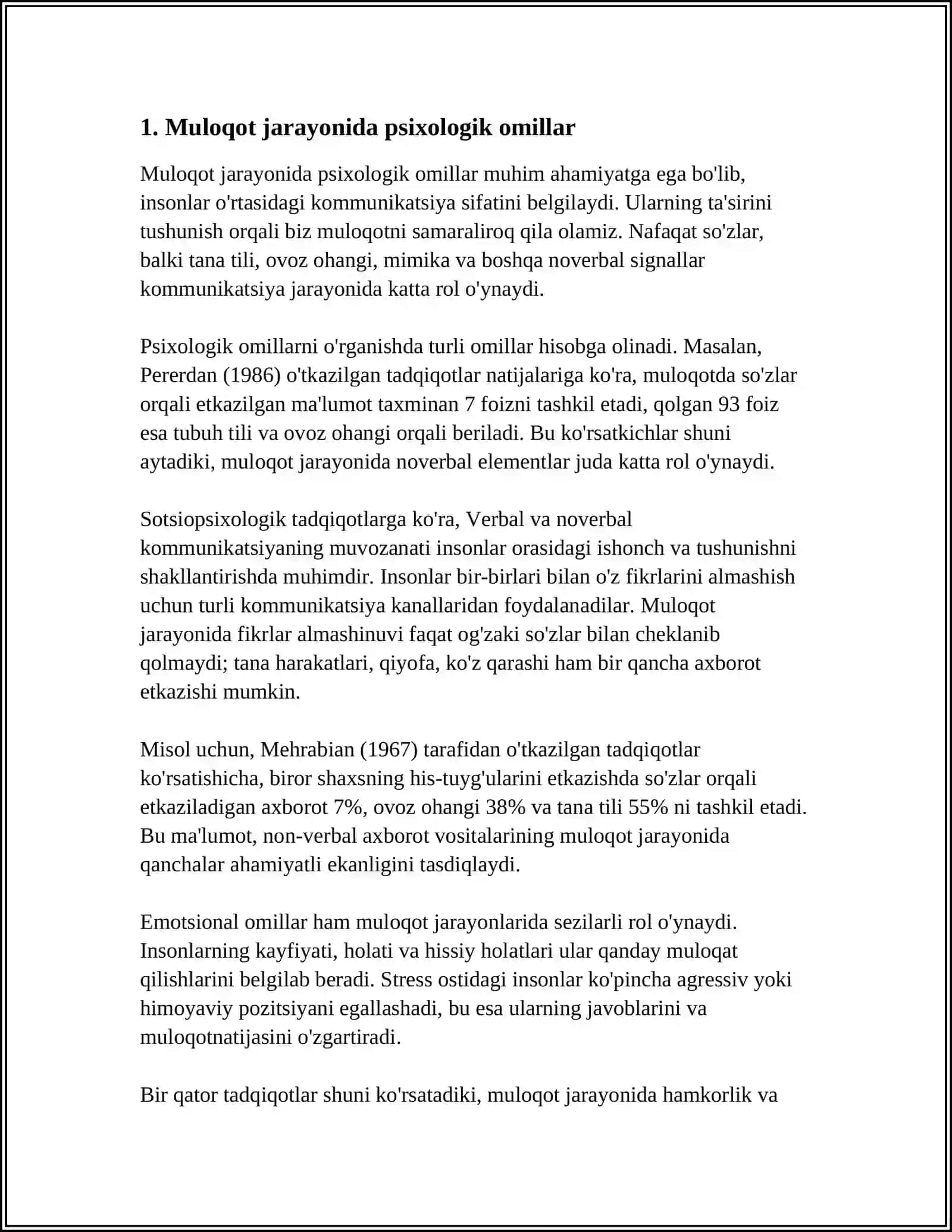 FAOLIYATNING PSIXOLOGIK TAXLILI.MULOQOT PSIXOLOGIYASI 4
