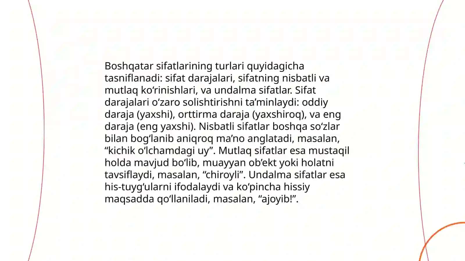 Sifatlar: Ular qanday ishlatiladi? 4