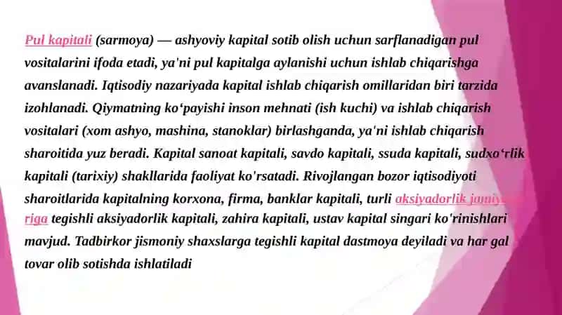 Kapitalning xalqaro harakati vashakllari 4