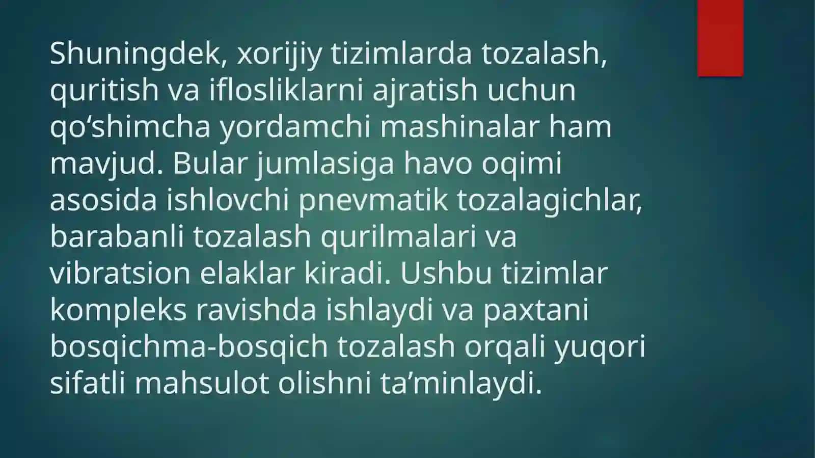 Xorijiy paxta tozalash mashinalari to‘g‘risida ma’lumot 4