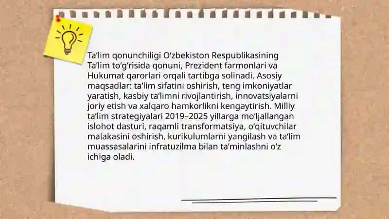 Oʼzbekiston Respublikasida taʼlim tizimi 4