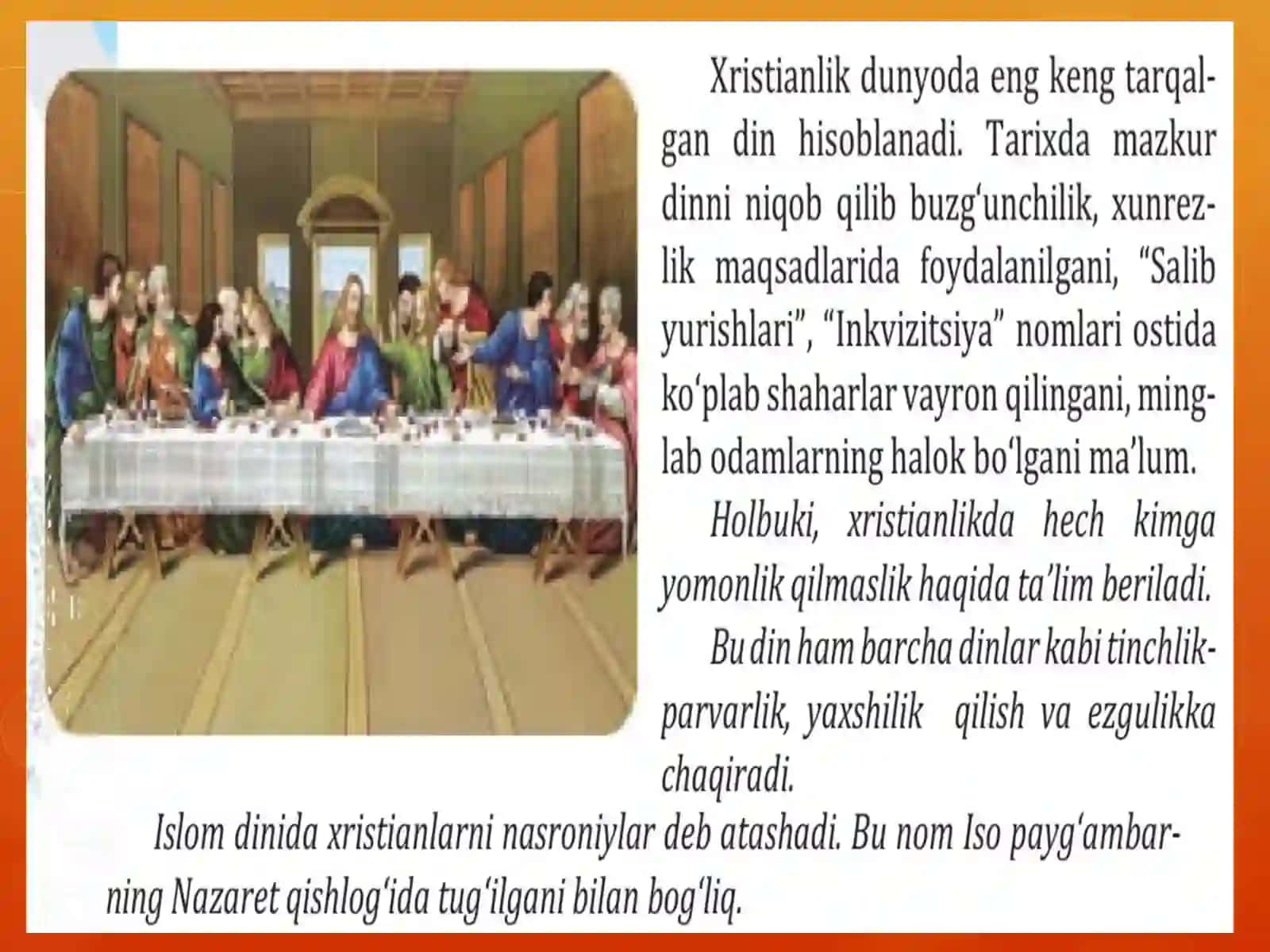DUNYO DINLARIDA INSONPARVARLIK G'OYASI 4