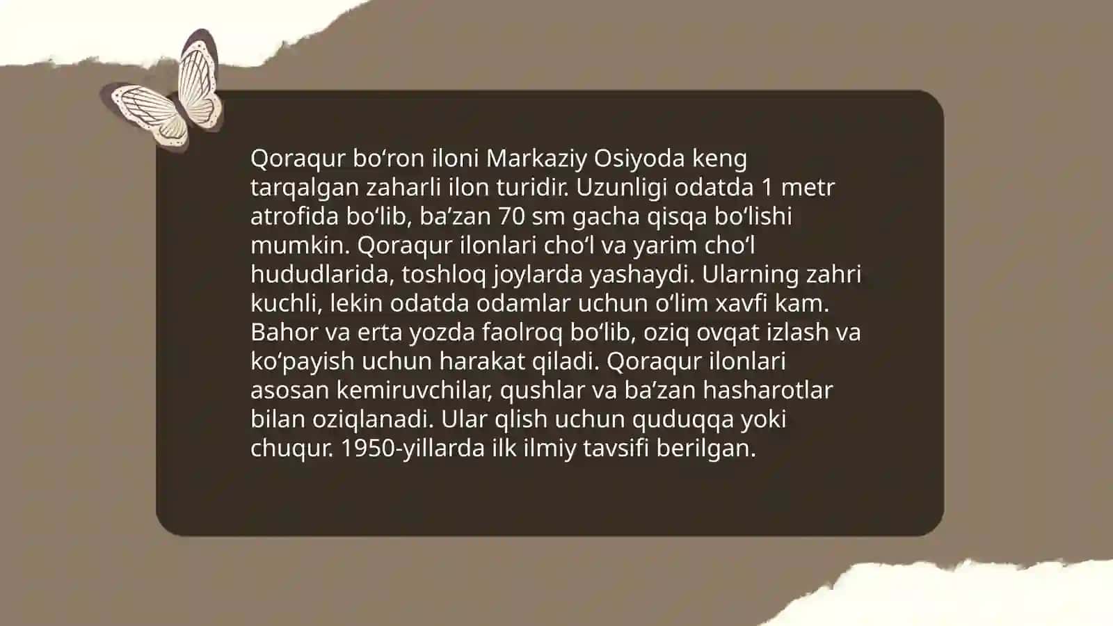 Oʻzbekistondagi zaharli ilon turlari 4