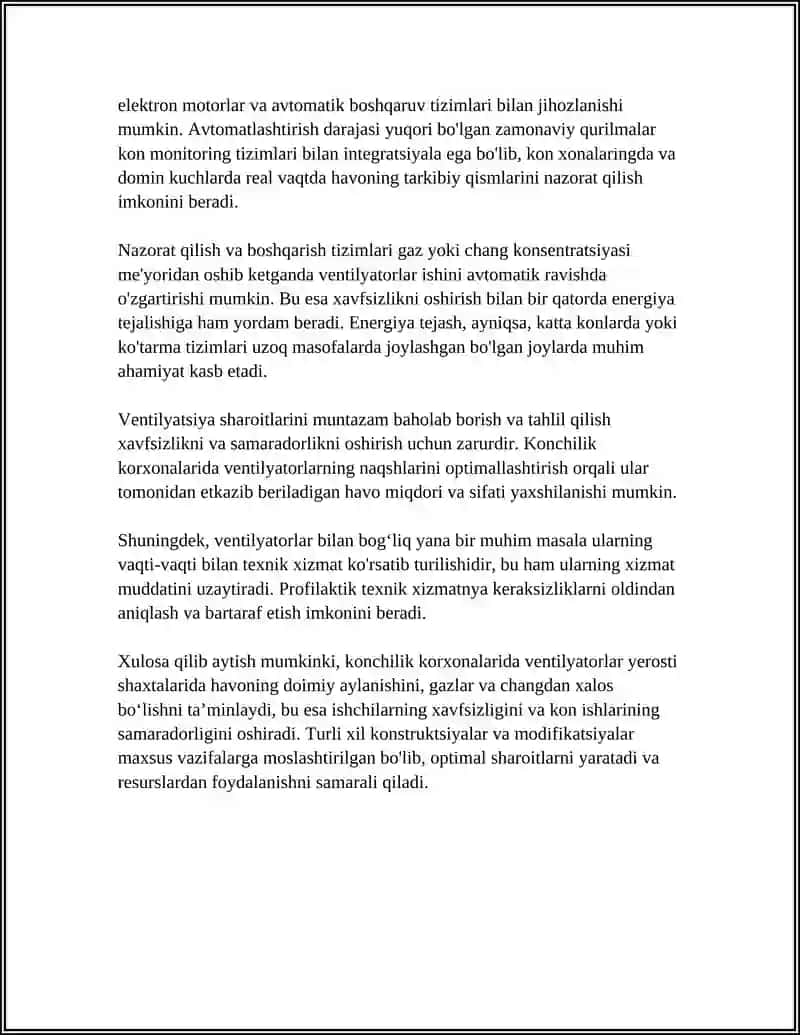 KONCHILIK KORXONALARIDA VENTILYOTOR QURILMALARI 4