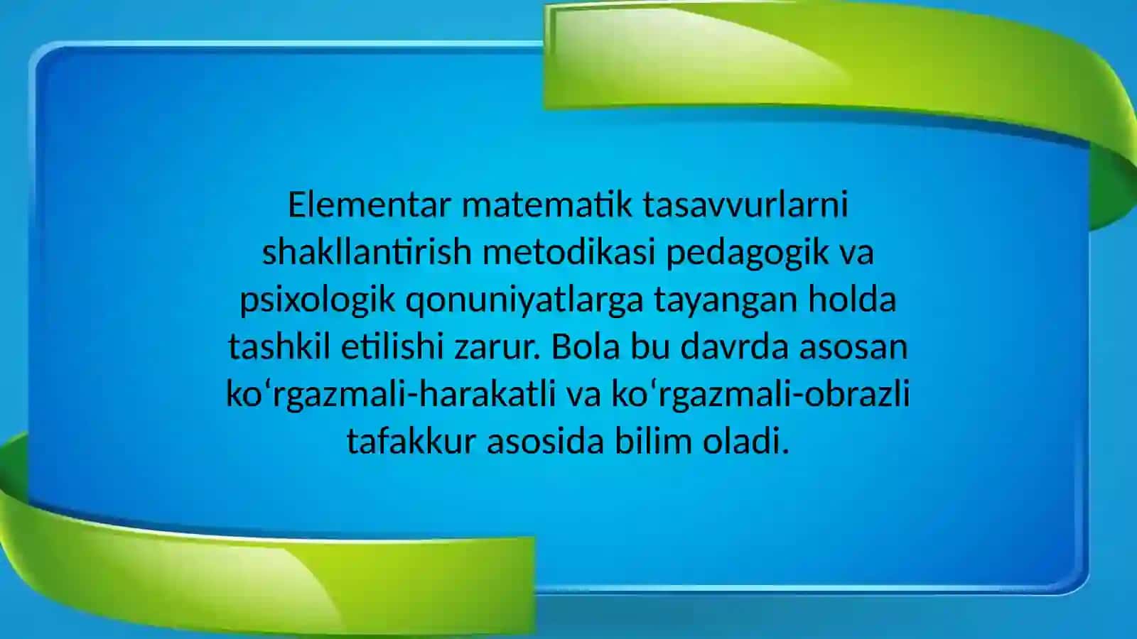 Elementar matematik tasavvurlarni shakllantirish mashg‘ulotlarini o'tkazish metodikasi 4