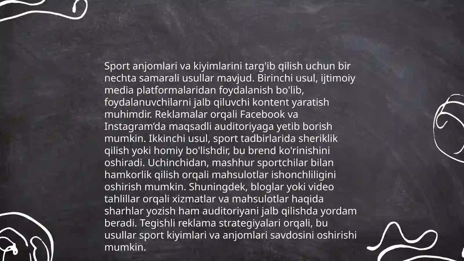 Jismoniy tarbiya va sportda marketing xizmatini boshqarish 4