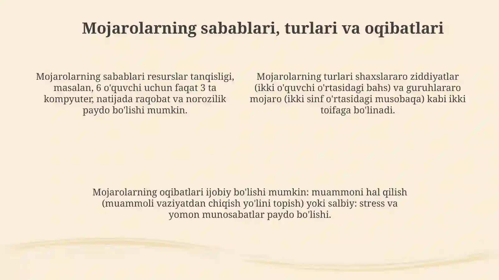 Mojarolarni boshqarish pedagogikasi 4