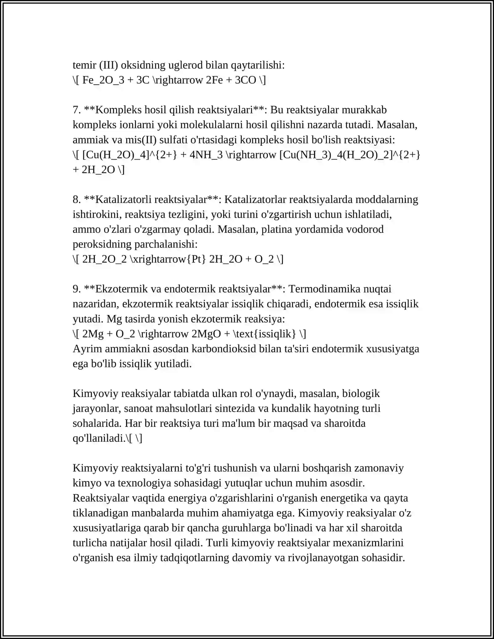 KIMYOVIY REAKSIYA TARKIBI VA MOLEKULYARLIGI 4