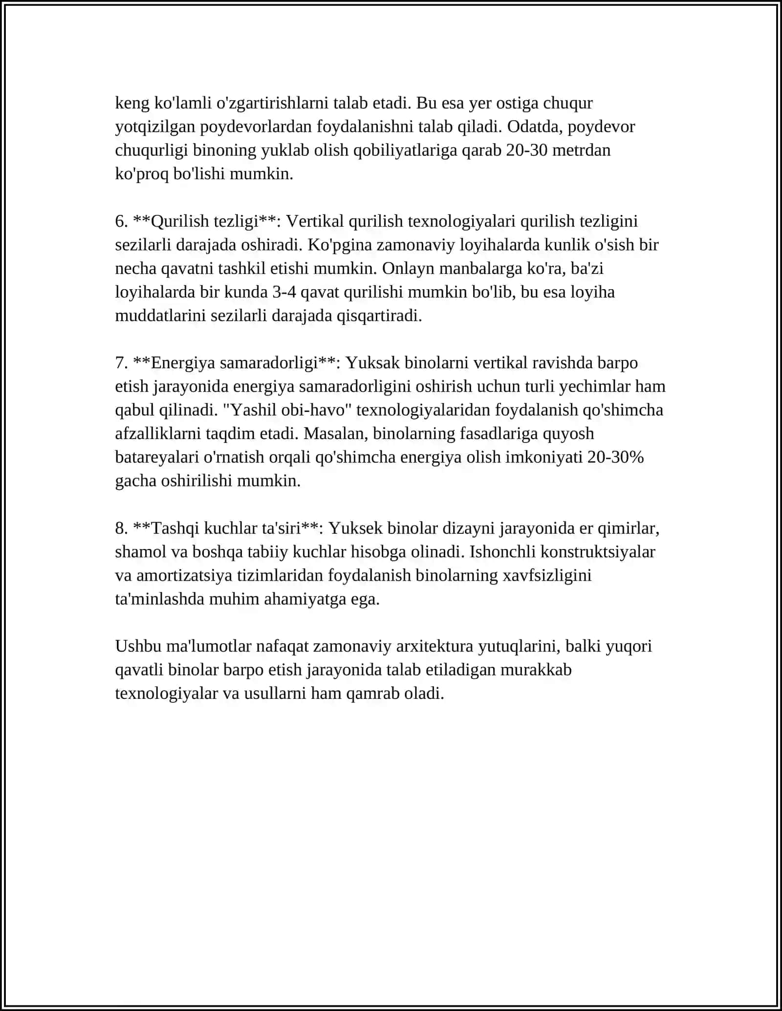 REFERAT Mavzu: BINOLARNI VERTIKAL SILJIYDIGAN QOLIPLARDA BARPO ETISH 4