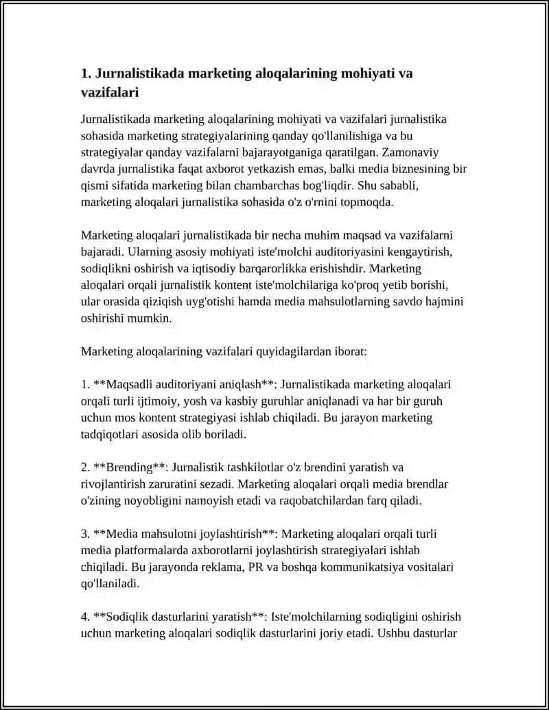 JURNALISTIKADA MARKETING ALOQALARI 4