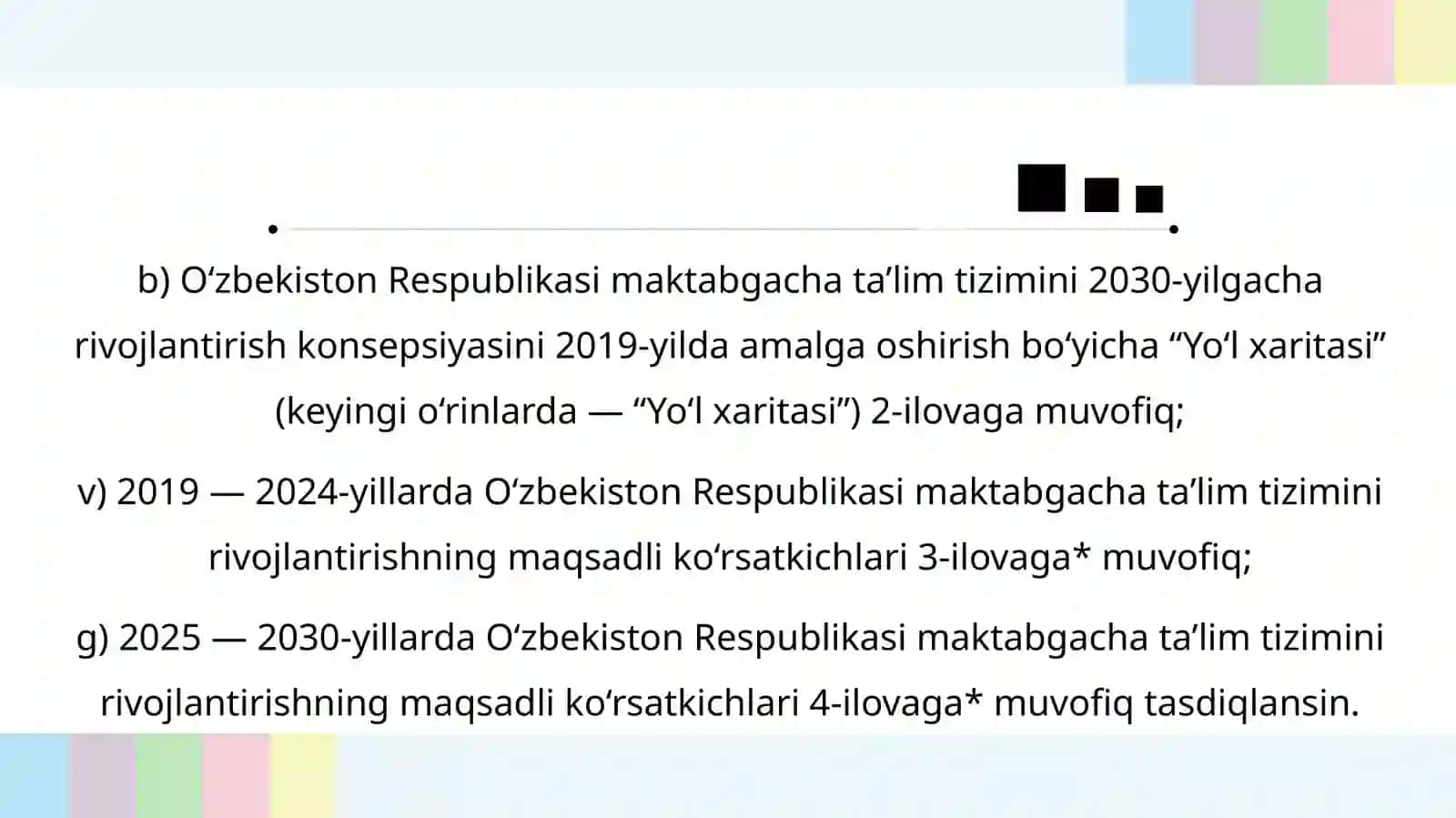 O‘ZBEKISTON RESPUBLIKASI MAKTABGACHA TA’LIM TIZIMINI 2030-YILGACHA RIVOJLANTIRISH KONSEPSIYASI 4