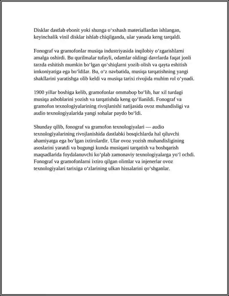 AUDIO TEXNOLOGIYALARINING RIVOJLANISH TARIXI 4