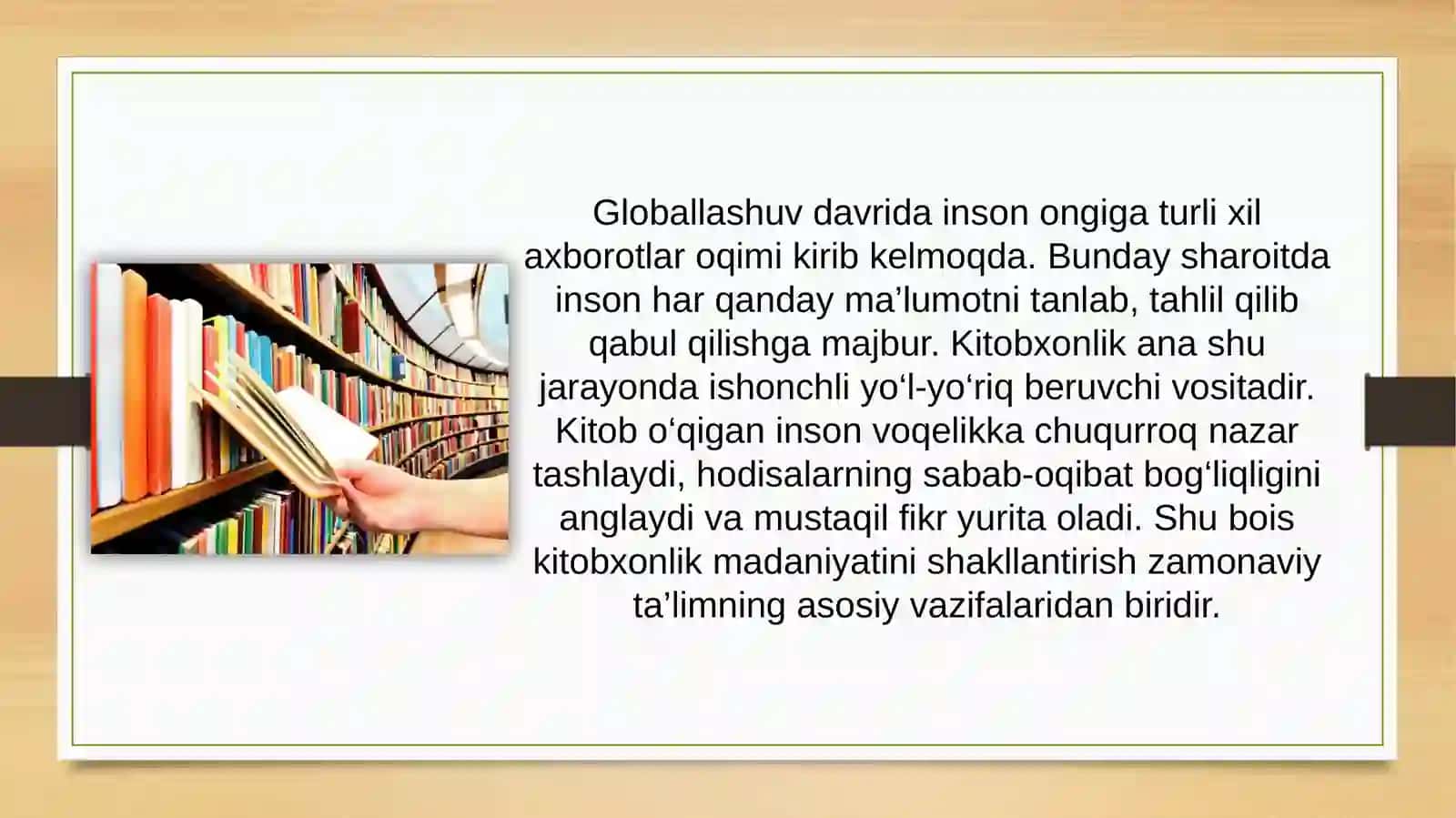 Kitobxonlik madaniyatini shakllantirish metodlari 4