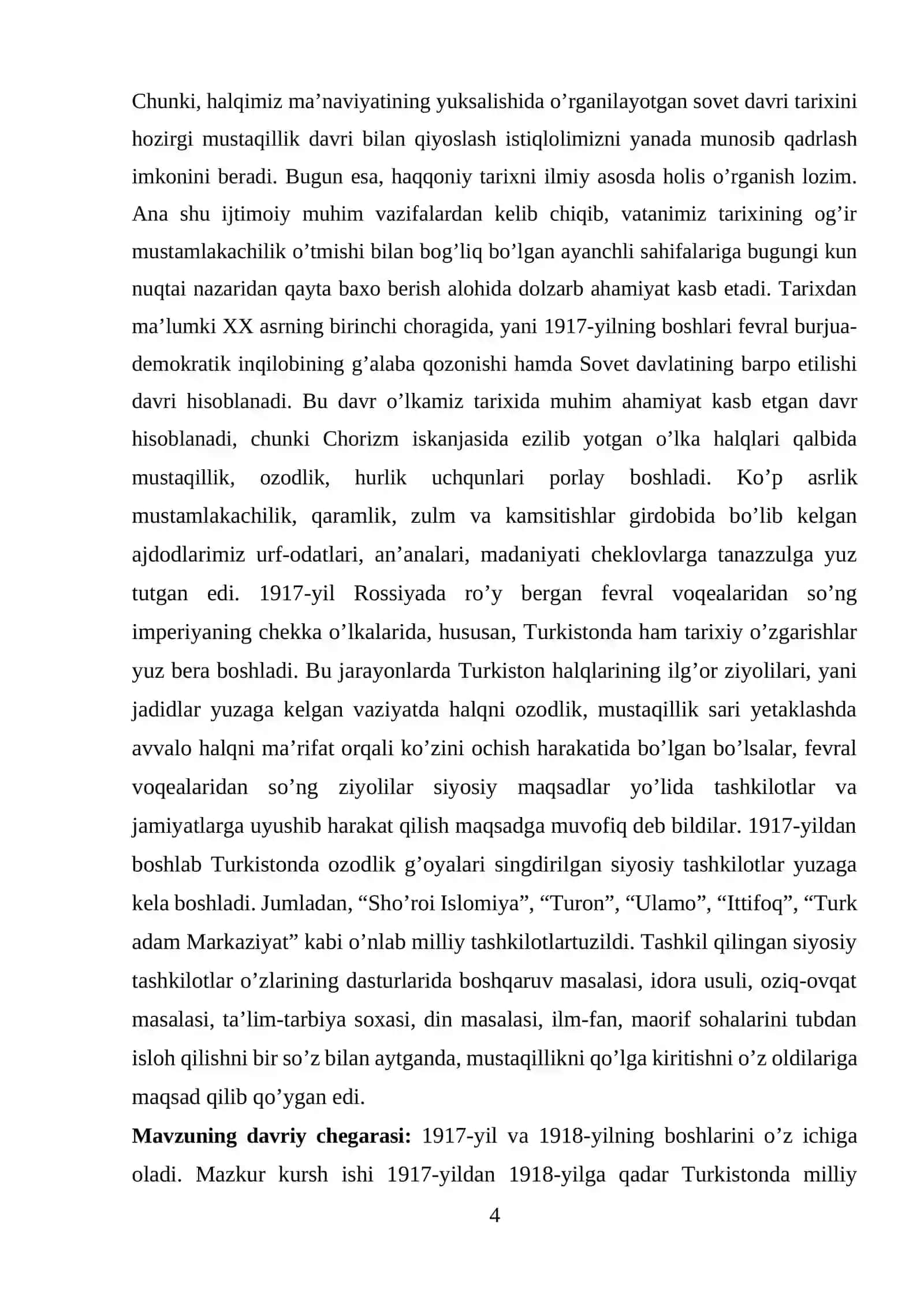 Turkiston muhtoriyati milliy demokratik davlatchilikning dastlabki tajribasi 4