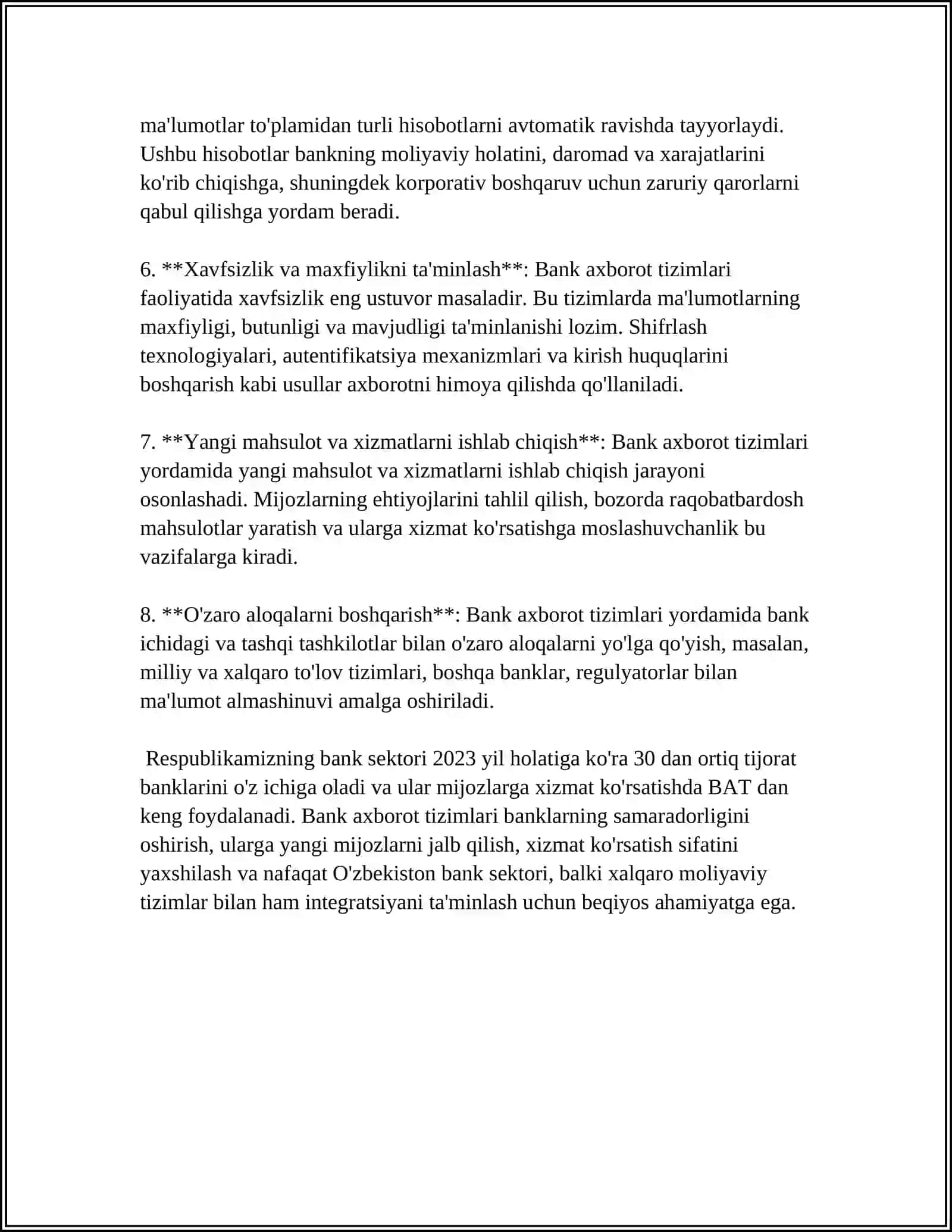 BANK AXBOROT TIZIMLARI 4