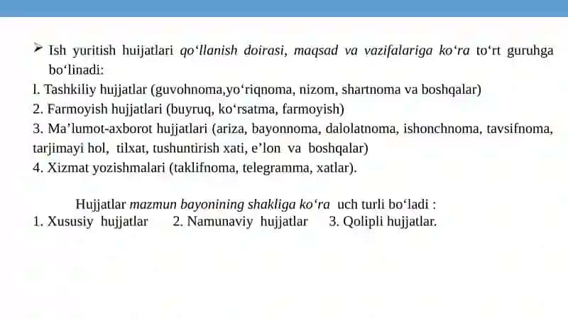 Davlat tilida ish yuritish hujjatlari 4