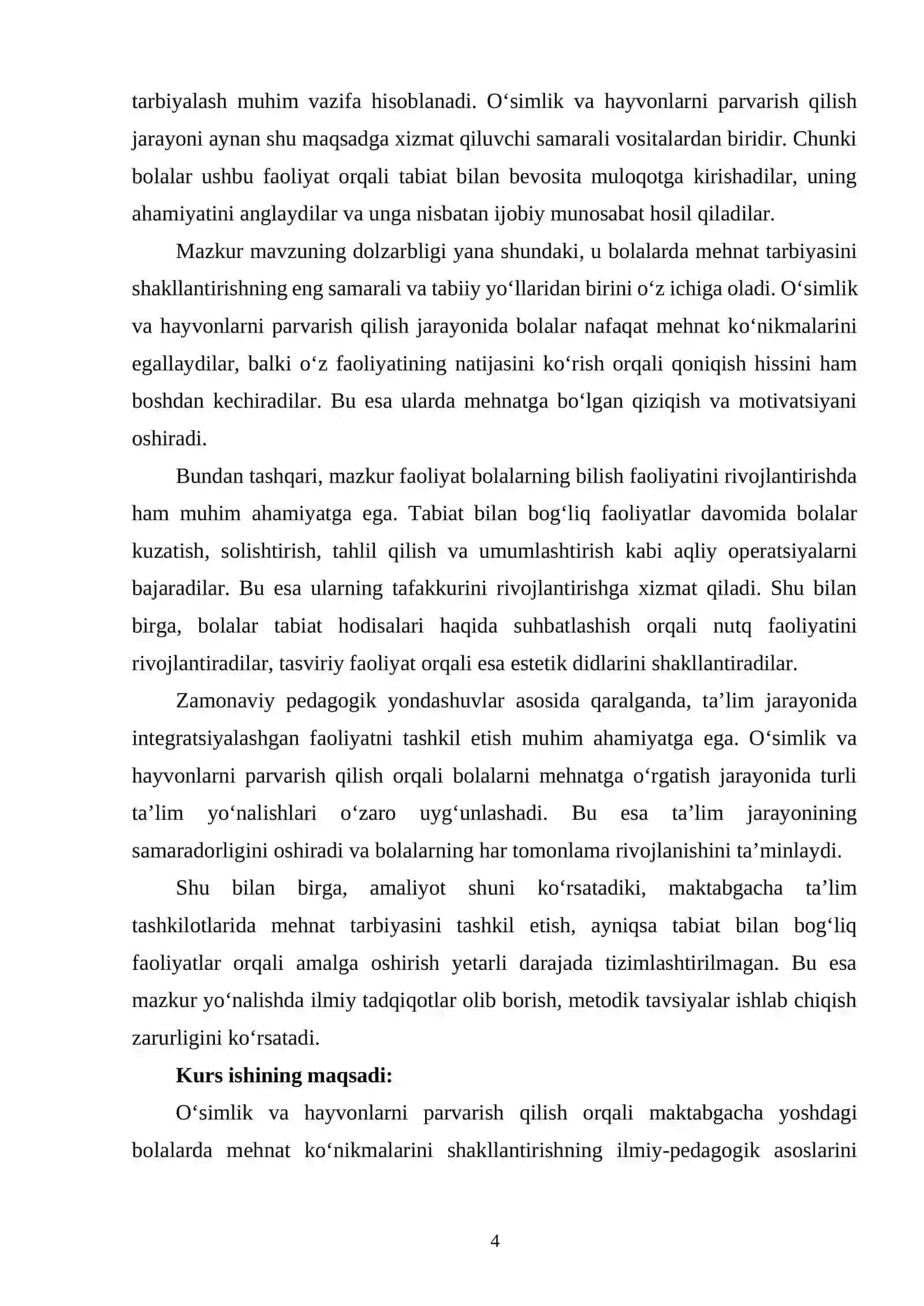 O‘simlik va hayvonlarni parvarish qilish orqali bolalarni mehnatga o‘rgatish 4