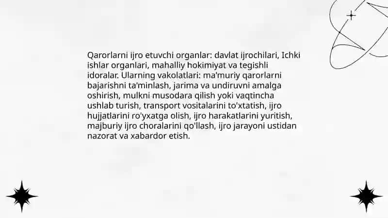 Ma'muriy jazo qo'llash to'g'risidagi qarorlarni ijro etish 4