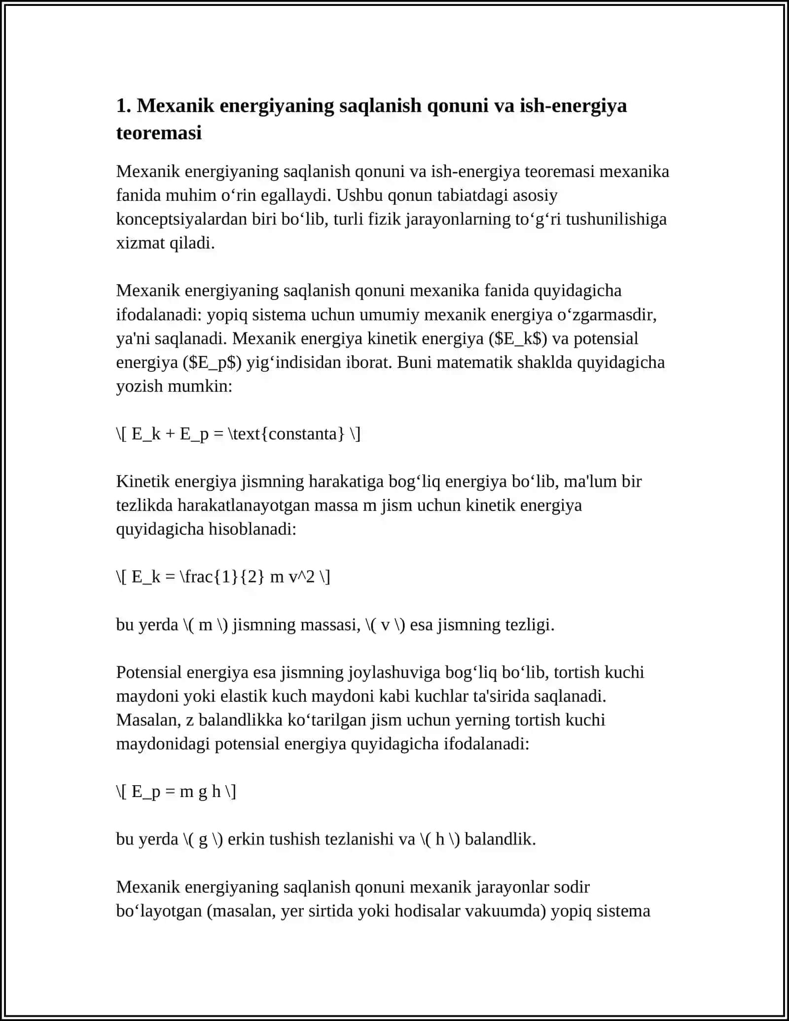 ENERGIYA SAQLASH QONUNLARI 4