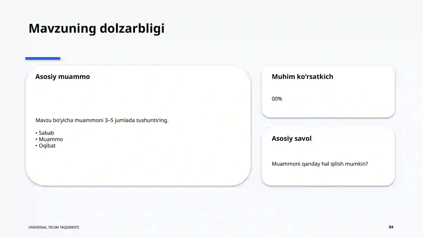 universitet taqdimot uchun shablon 4