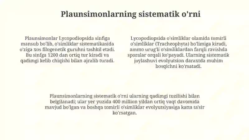 Plaunsimonlar Ajdodlari 4